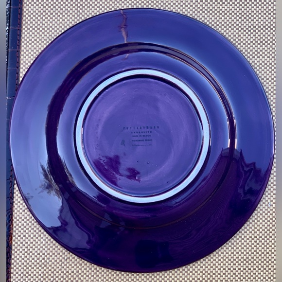 Pottery Barn SAUSALITO Fig Purple Glazed Earthenware Dinner Plate - Picture 8 of 16